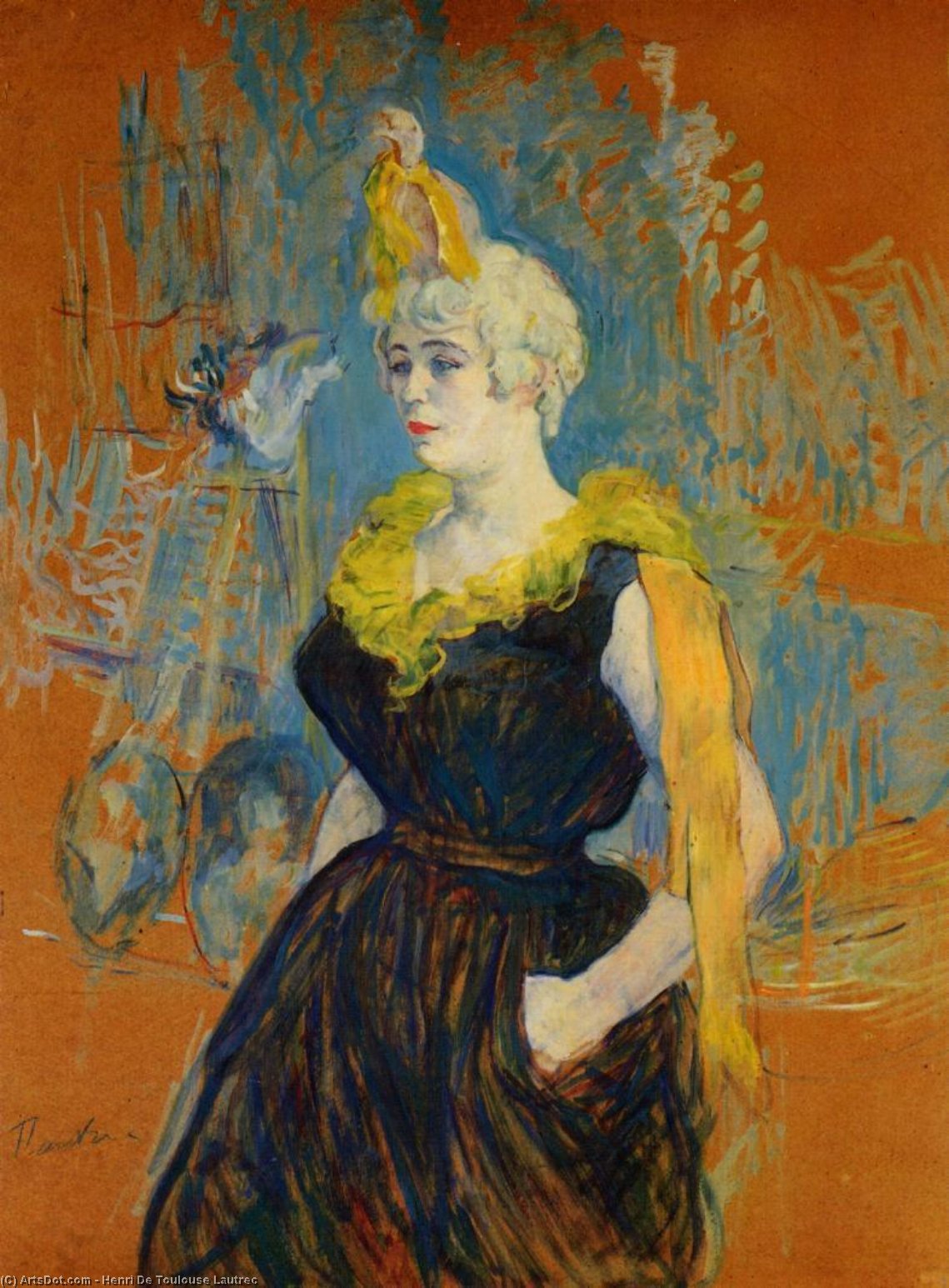 Wikioo.org - The Encyclopedia of Fine Arts - Painting, Artwork by Henri De Toulouse Lautrec - The Clown Cha U Kao