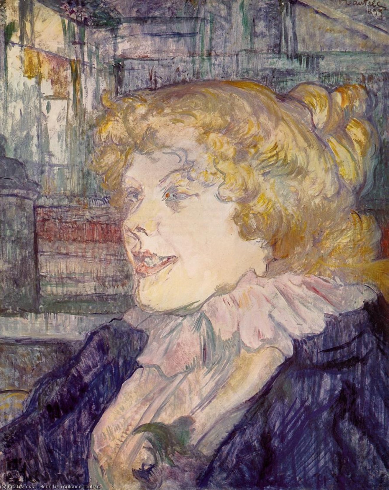 Wikioo.org - The Encyclopedia of Fine Arts - Painting, Artwork by Henri De Toulouse Lautrec - The English Girl from the 'Star', Le Havre