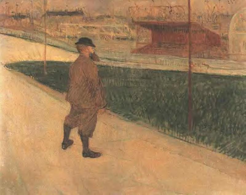 Wikioo.org – La Enciclopedia de las Bellas Artes - Pintura, Obras de arte de Henri De Toulouse Lautrec - Tristan Bernard en la Estación de Buffalo