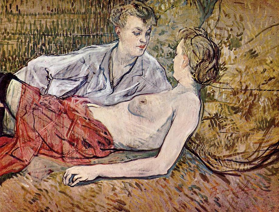 Wikioo.org - Die Enzyklopädie bildender Kunst - Malerei, Kunstwerk von Henri De Toulouse Lautrec - zwei freunde 1
