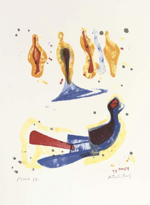 Wikioo.org - The Encyclopedia of Fine Arts - Painting, Artwork by Henry Moore - Bird Motif