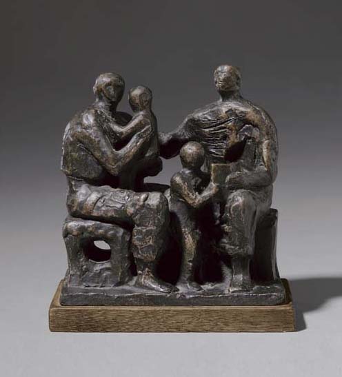 Wikioo.org - สารานุกรมวิจิตรศิลป์ - จิตรกรรม Henry Moore - Family Group 2