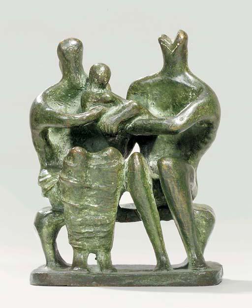 WikiOO.org - 백과 사전 - 회화, 삽화 Henry Moore - Family Group 3