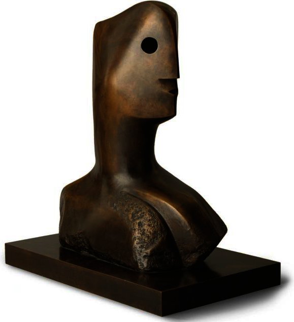 Wikioo.org - สารานุกรมวิจิตรศิลป์ - จิตรกรรม Henry Moore - Head (Working Model)