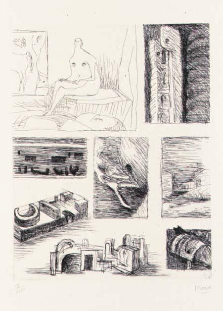 Wikioo.org - The Encyclopedia of Fine Arts - Painting, Artwork by Henry Moore - Ideas for Sculpture 4
