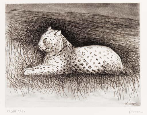 Wikioo.org – La Enciclopedia de las Bellas Artes - Pintura, Obras de arte de Henry Moore - Jaguar
