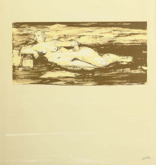 Wikoo.org - موسوعة الفنون الجميلة - اللوحة، العمل الفني Henry Moore - La Poésie