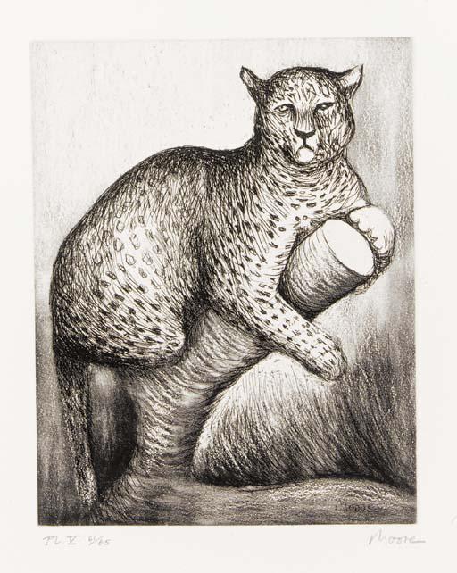 WikiOO.org - Encyclopedia of Fine Arts - Maleri, Artwork Henry Moore - Leopard