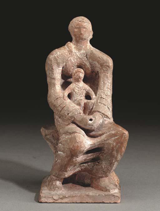 WikiOO.org - Encyclopedia of Fine Arts - Maleri, Artwork Henry Moore - Madonna and Child 1