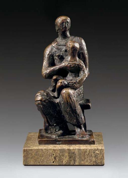 WikiOO.org - Encyclopedia of Fine Arts - Lukisan, Artwork Henry Moore - Madonna and Child