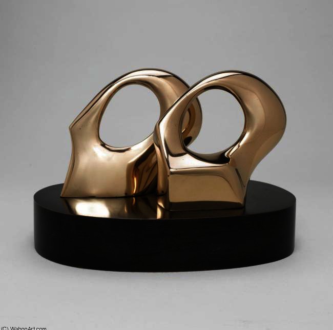Wikioo.org - The Encyclopedia of Fine Arts - Painting, Artwork by Henry Moore - Maquette For Double Oval