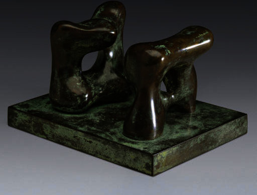 Wikioo.org - สารานุกรมวิจิตรศิลป์ - จิตรกรรม Henry Moore - Maquette for Two Large Forms