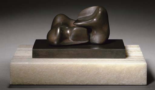 Wikoo.org - موسوعة الفنون الجميلة - اللوحة، العمل الفني Henry Moore - Maquette for Two Piece Sculpture No. 10 (Interlocking)