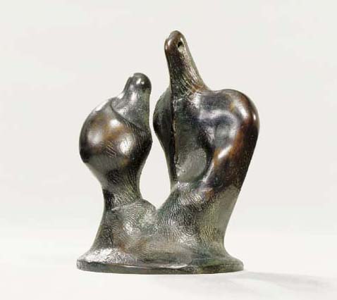 WikiOO.org - Encyclopedia of Fine Arts - Lukisan, Artwork Henry Moore - Mother and Child, Circular Base