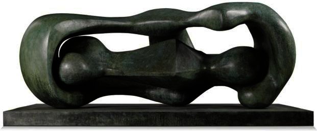WikiOO.org - Encyclopedia of Fine Arts - Schilderen, Artwork Henry Moore - Reclining Connected Forms