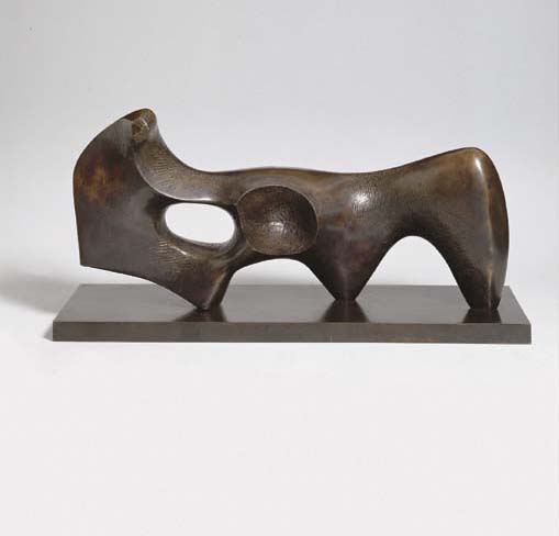 Wikoo.org - موسوعة الفنون الجميلة - اللوحة، العمل الفني Henry Moore - Reclining figure; Circle
