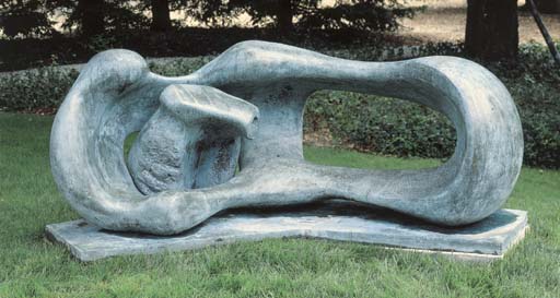 Wikioo.org – La Enciclopedia de las Bellas Artes - Pintura, Obras de arte de Henry Moore - reclinando la madre y el niño