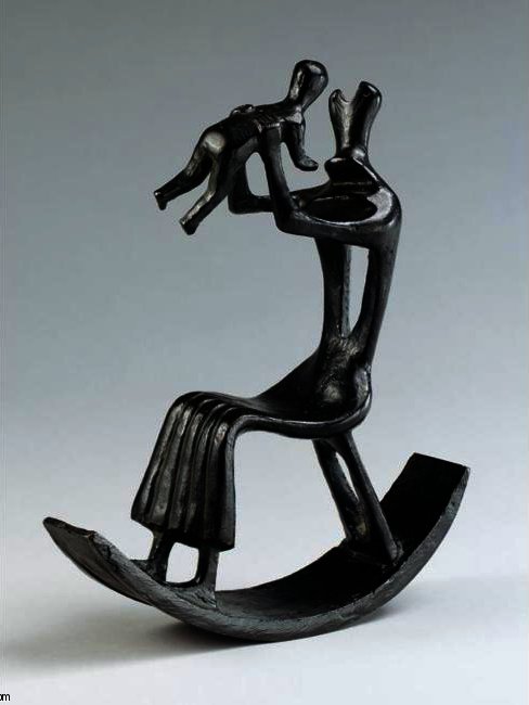 Wikioo.org - Bách khoa toàn thư về mỹ thuật - Vẽ tranh, Tác phẩm nghệ thuật Henry Moore - Rocking Chair No. 3