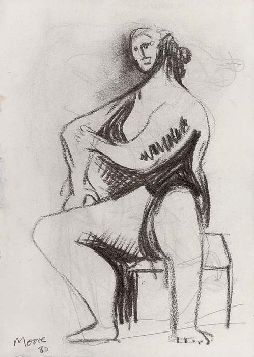 WikiOO.org - אנציקלופדיה לאמנויות יפות - ציור, יצירות אמנות Henry Moore - Seated Figure