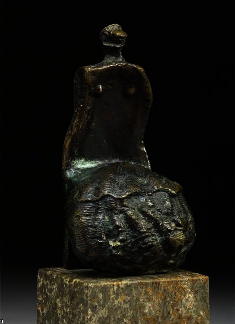 WikiOO.org - Енциклопедия за изящни изкуства - Живопис, Произведения на изкуството Henry Moore - Seated Woman, Shell Skirt