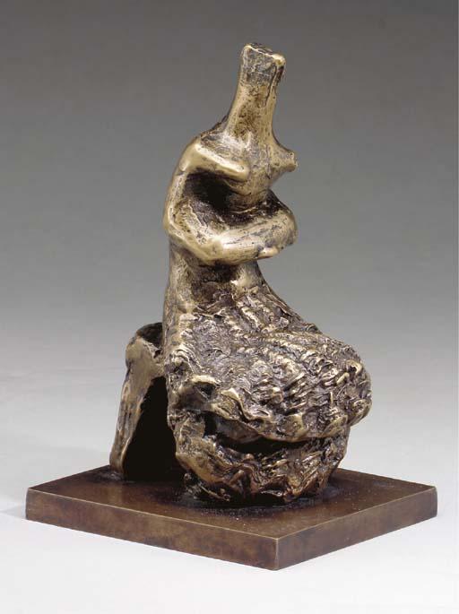 Wikioo.org – L'Enciclopedia delle Belle Arti - Pittura, Opere di Henry Moore - donna seduta conchiglia  gonna
