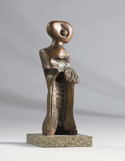 WikiOO.org - Encyclopedia of Fine Arts - Maalaus, taideteos Henry Moore - Standing Girl; Bonnet and Muff