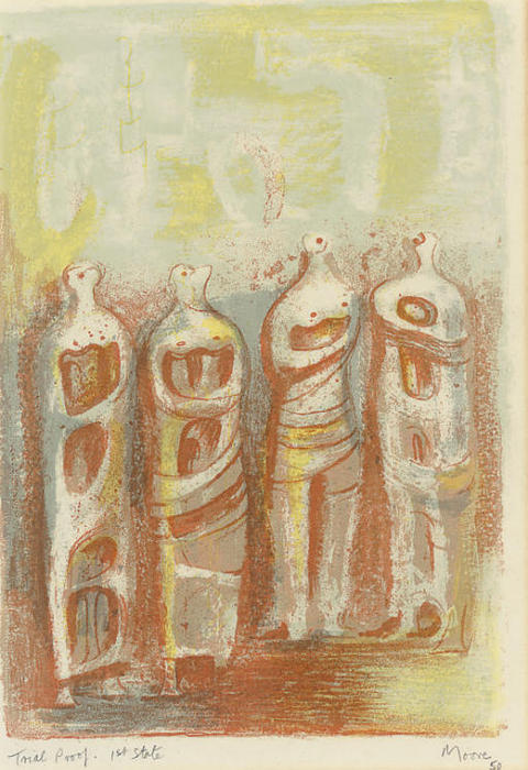WikiOO.org - Enciclopédia das Belas Artes - Pintura, Arte por Henry Moore - The four sketches