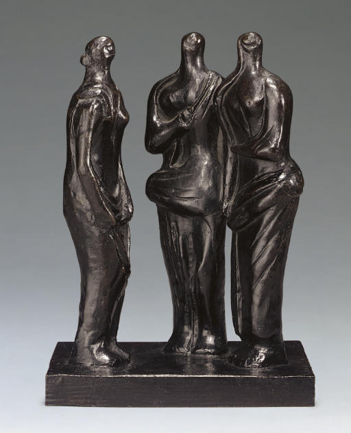 Wikioo.org - The Encyclopedia of Fine Arts - Painting, Artwork by Henry Moore - Three Standing Figures