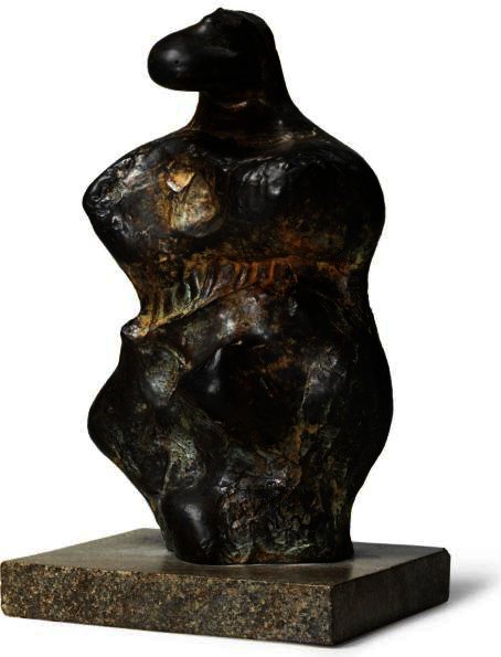 Wikioo.org – La Enciclopedia de las Bellas Artes - Pintura, Obras de arte de Henry Moore - La figura de tres cuartos