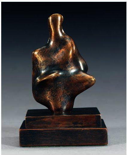 Wikoo.org - موسوعة الفنون الجميلة - اللوحة، العمل الفني Henry Moore - Three-Quarter Figure; Points
