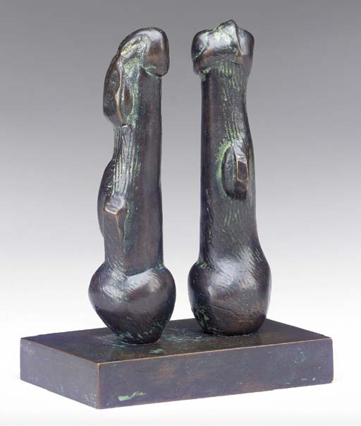Wikioo.org - The Encyclopedia of Fine Arts - Painting, Artwork by Henry Moore - Two Bulb Forms
