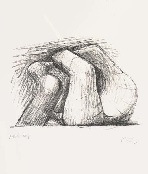WikiOO.org - Enciclopédia das Belas Artes - Pintura, Arte por Henry Moore - Two Forms