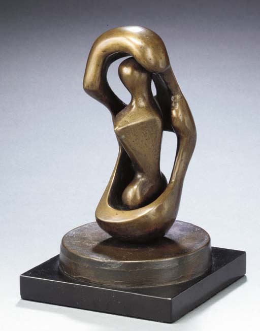 WikiOO.org - Encyclopedia of Fine Arts - Lukisan, Artwork Henry Moore - Upright Connected Forms