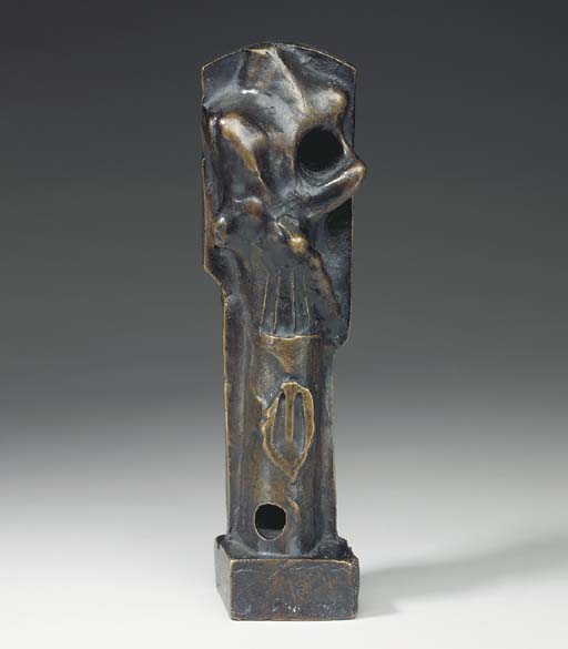 Wikoo.org - موسوعة الفنون الجميلة - اللوحة، العمل الفني Henry Moore - Upright Motive. Maquette No. 3