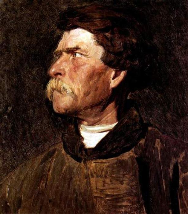 Wikioo.org - The Encyclopedia of Fine Arts - Painting, Artwork by Ilya Yefimovich Repin - Head of peasant (study).