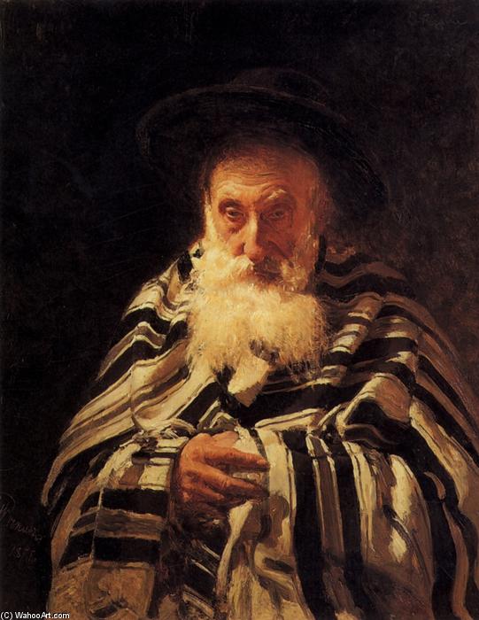 WikiOO.org - אנציקלופדיה לאמנויות יפות - ציור, יצירות אמנות Ilya Yefimovich Repin - Jew praying