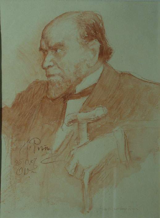 WikiOO.org - Enciclopédia das Belas Artes - Pintura, Arte por Ilya Yefimovich Repin - Portrait of Academician A. F. Koni