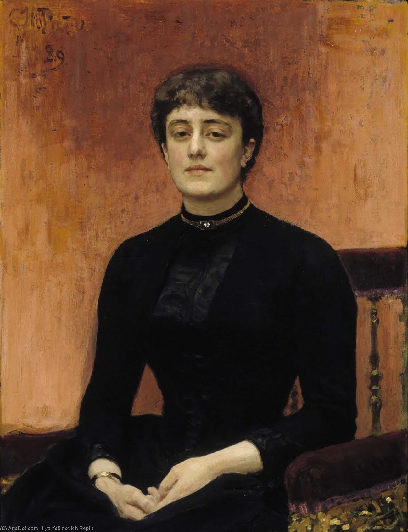 Wikioo.org - The Encyclopedia of Fine Arts - Painting, Artwork by Ilya Yefimovich Repin - Portrait of Jelizaveta Zvantseva