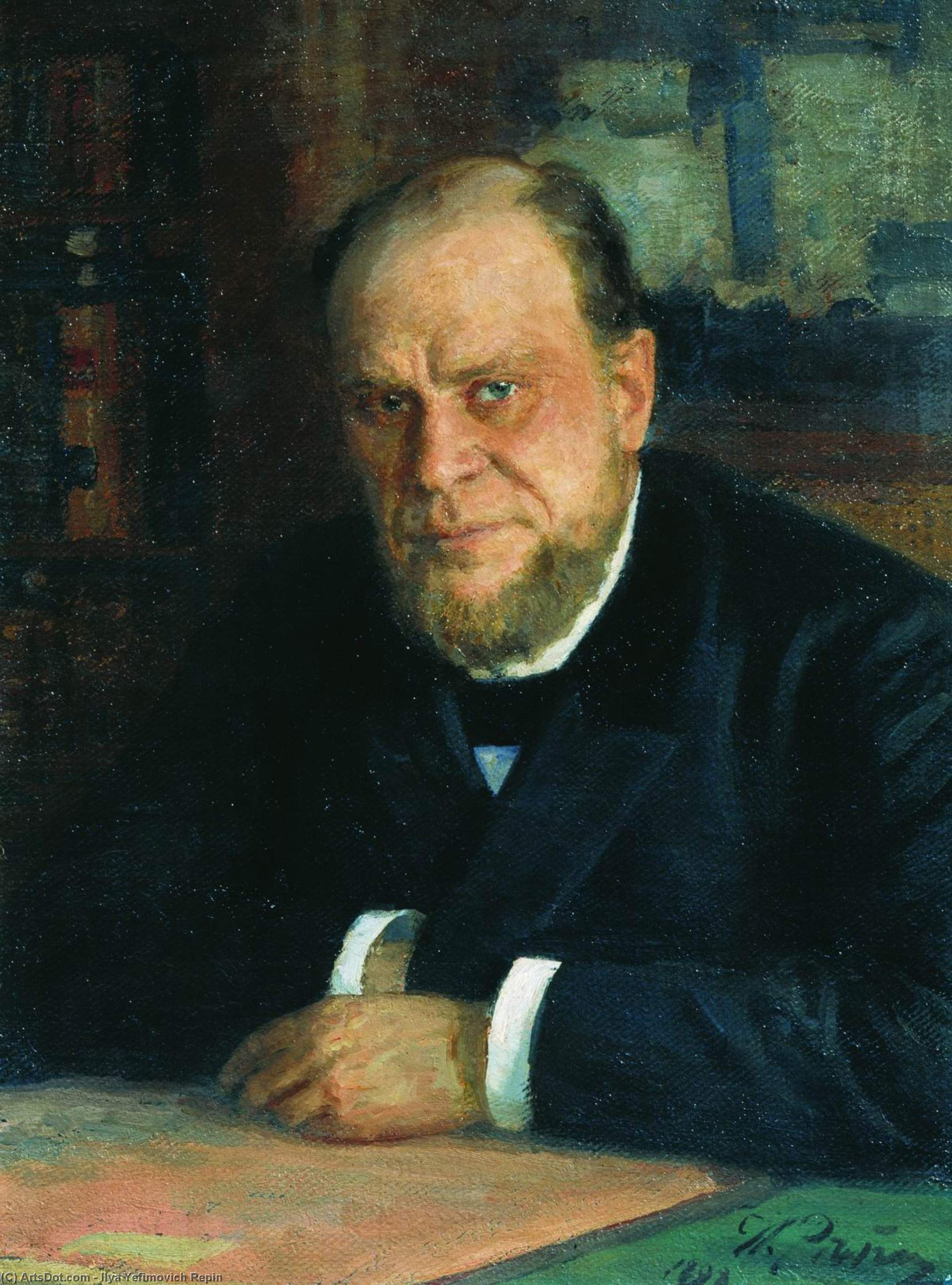 Wikioo.org - The Encyclopedia of Fine Arts - Painting, Artwork by Ilya Yefimovich Repin - Portrait of lawyer Anatoly Fyodorovich Koni