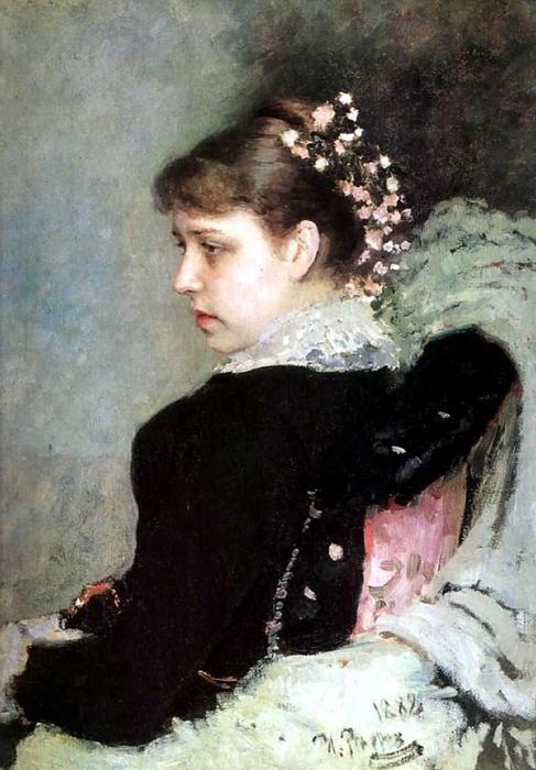 Wikioo.org - The Encyclopedia of Fine Arts - Painting, Artwork by Ilya Yefimovich Repin - Portrait of Tatiana Rechinskay