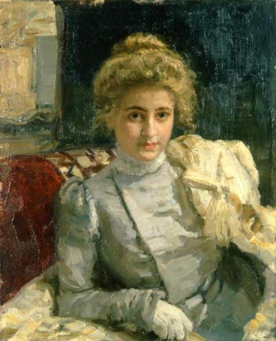 Wikioo.org - The Encyclopedia of Fine Arts - Painting, Artwork by Ilya Yefimovich Repin - Portrait of Tevashova