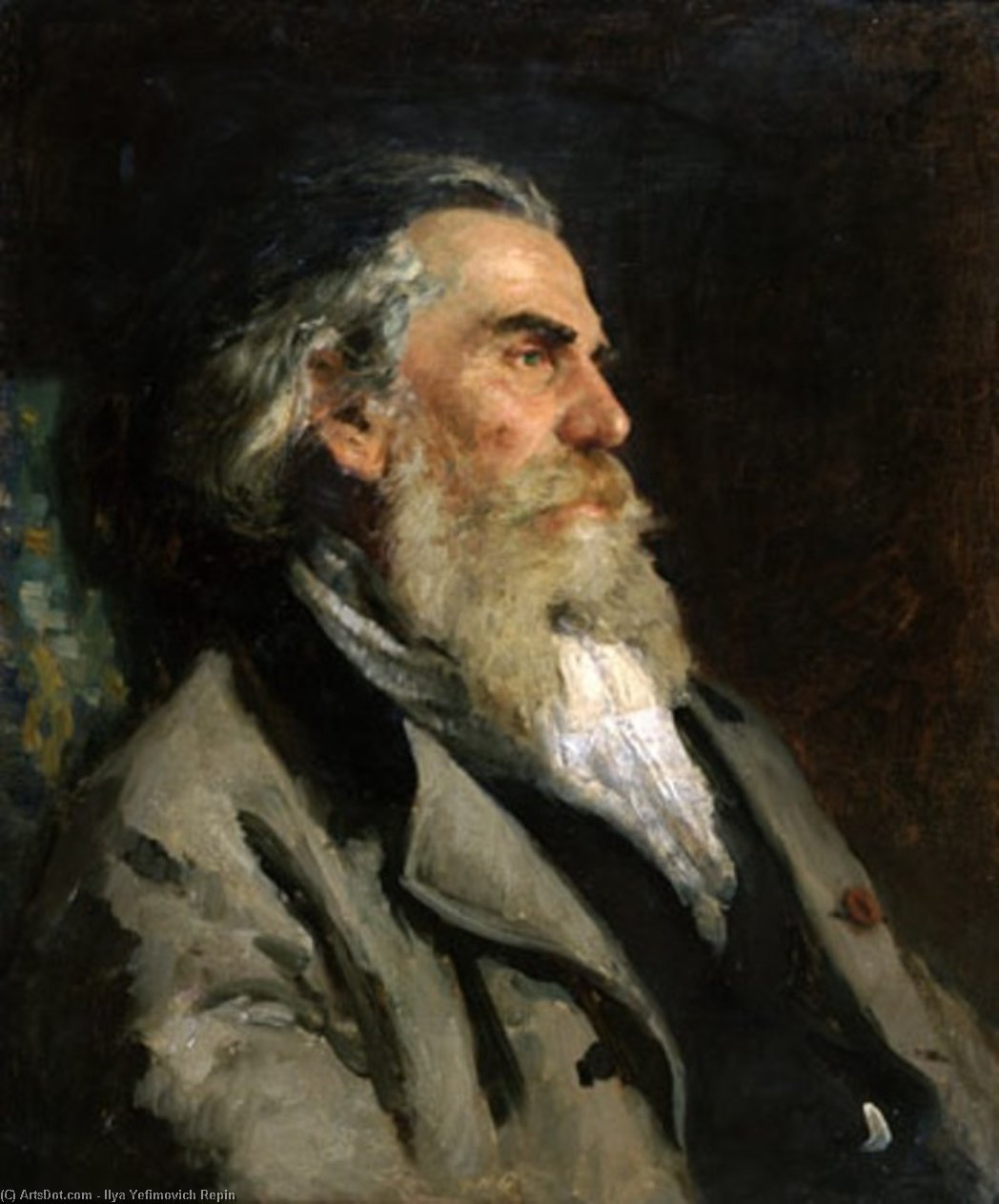 Wikioo.org - The Encyclopedia of Fine Arts - Painting, Artwork by Ilya Yefimovich Repin - Portrait of the Artist A. P. Bogolubov 1