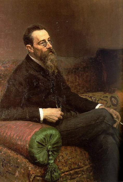 WikiOO.org - 百科事典 - 絵画、アートワーク Ilya Yefimovich Repin - 作曲ニコライRymskyコルサコフの肖像