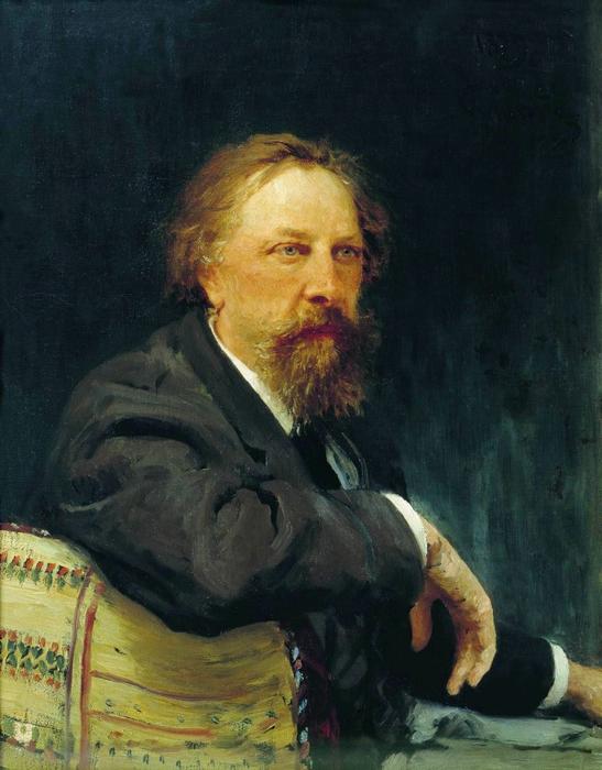 WikiOO.org - Encyclopedia of Fine Arts - Maalaus, taideteos Ilya Yefimovich Repin - Portrait of the writer Aleksey Konstantinovich Tolstoy