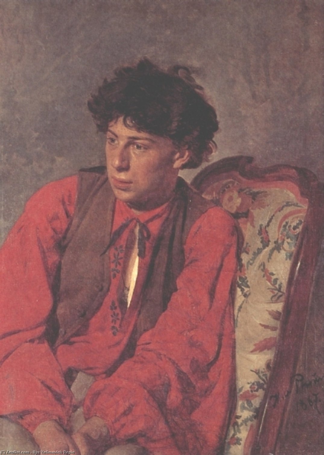 Wikioo.org - The Encyclopedia of Fine Arts - Painting, Artwork by Ilya Yefimovich Repin - Portrait of V. E. Repin, the Artist's brother