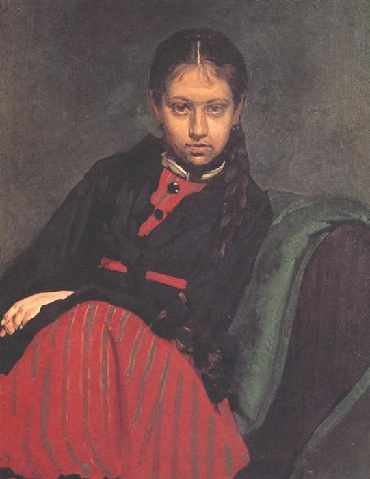 WikiOO.org - Enciclopédia das Belas Artes - Pintura, Arte por Ilya Yefimovich Repin - Portrait of Vera Shevtsova