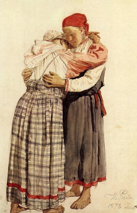 Wikioo.org - Encyklopedia Sztuk Pięknych - Malarstwo, Grafika Ilya Yefimovich Repin - Two women