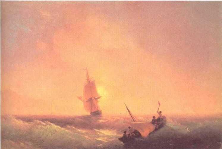 WikiOO.org - אנציקלופדיה לאמנויות יפות - ציור, יצירות אמנות Ivan Aivazovsky - After shipwreck