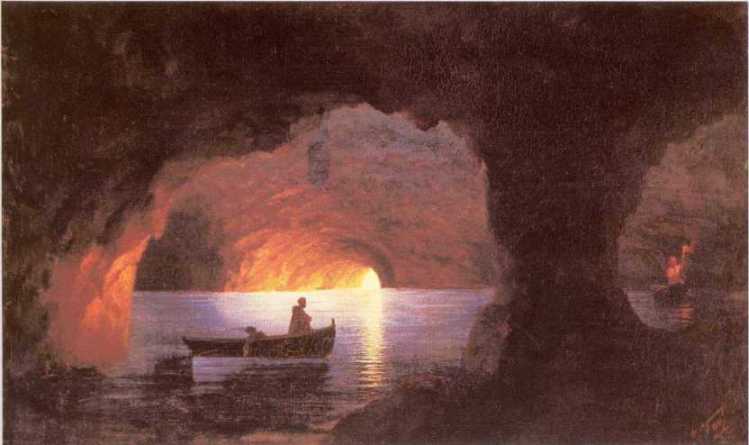 WikiOO.org - Güzel Sanatlar Ansiklopedisi - Resim, Resimler Ivan Aivazovsky - Azure Grotto, Naples