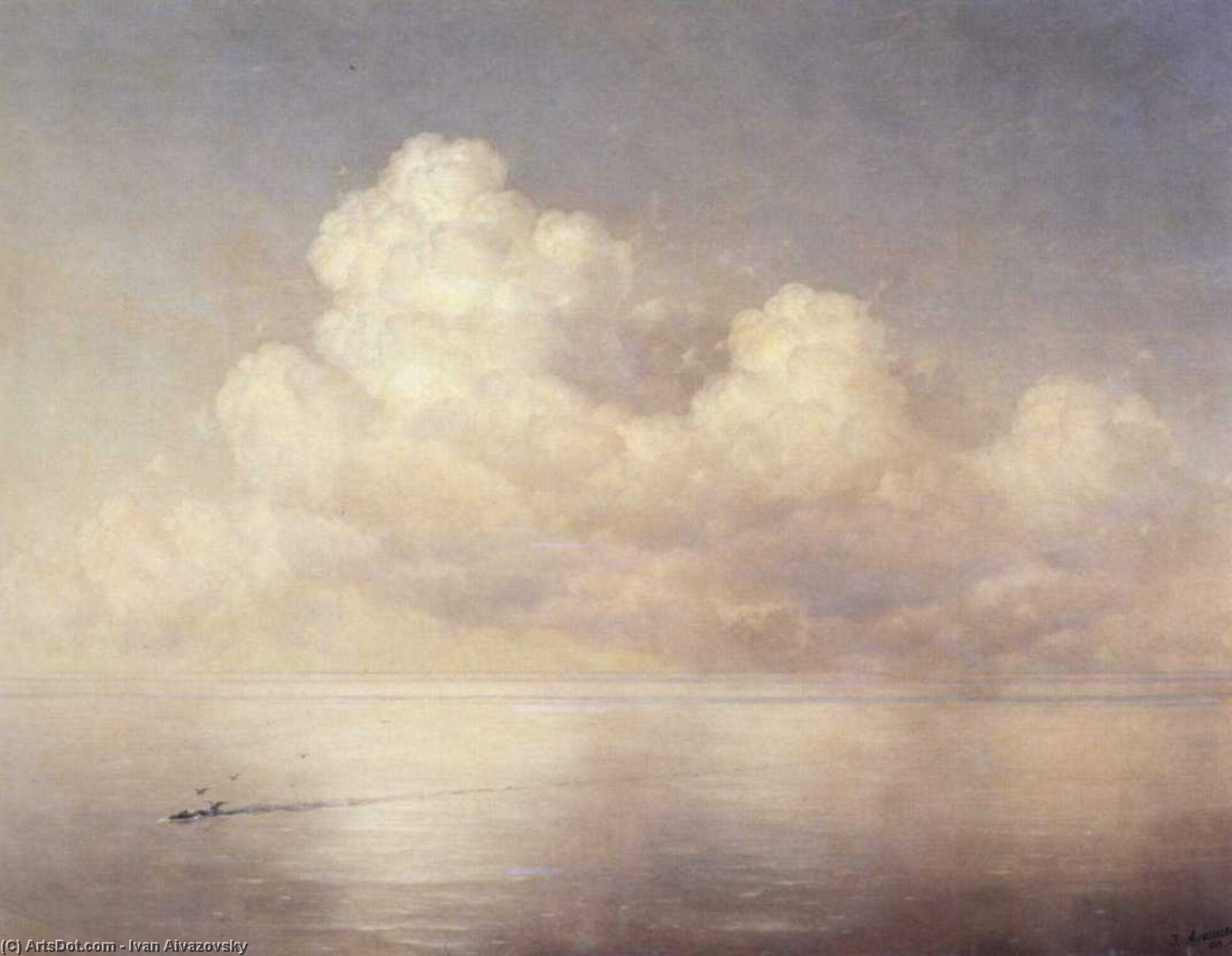 Wikioo.org - The Encyclopedia of Fine Arts - Painting, Artwork by Ivan Aivazovsky - Clouds above a sea calm
